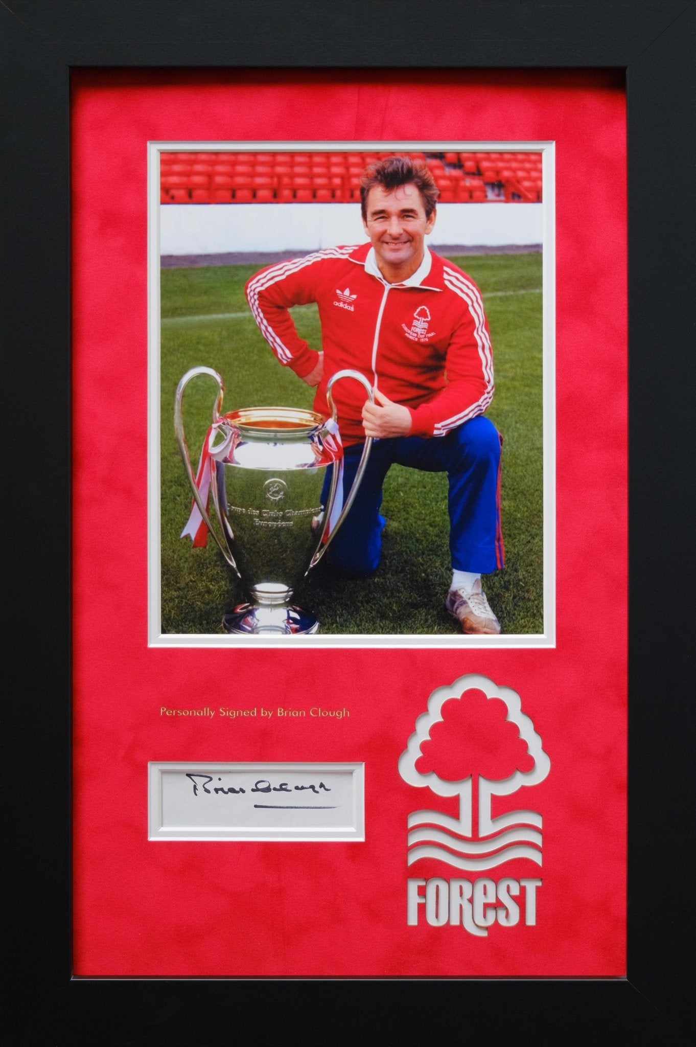 Brian Clough Signed Photograph Nottingham Forest Display - Memorabilia Framers Shop